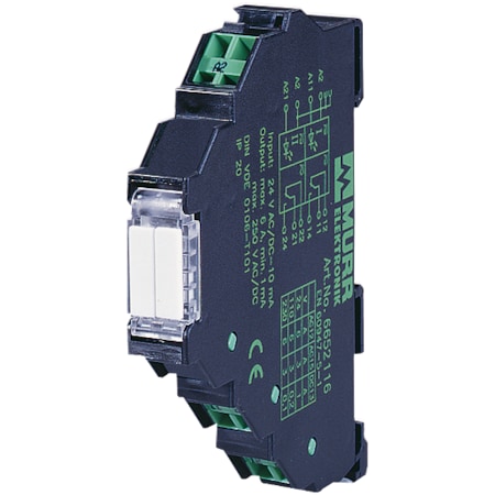 Murrelektronik MIRO 12.4 24V-2S OUTPUT RELAY, IN: 24 VAC/DC - OUT: 250 VAC/DC 6 A, 2 NO 6652106